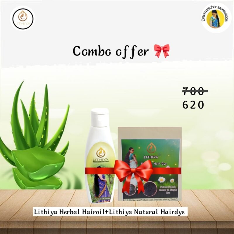 Lithiya herbal hairoil + Lithiya Natural Hairdye